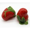 Ceramic Salt & Pepper Shakers - Strawberry Shaped Salt &