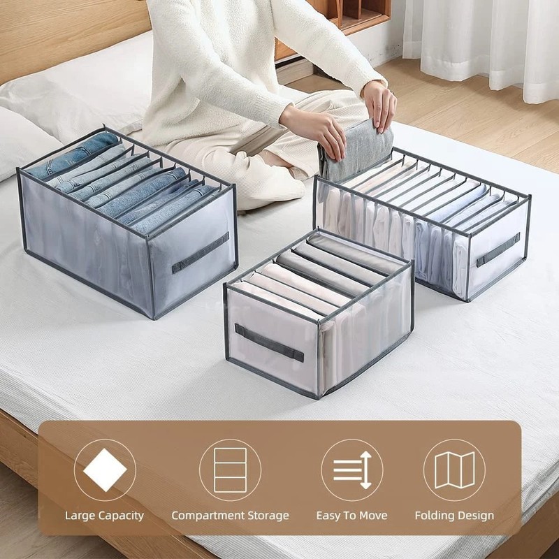 Closiq Drawer Organizer Underwear – Foldable Breathable Compartment Bins, Closet