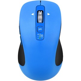 CITLLA Wireless Mouse for Laptop, Multi-Device Bluetooth Mouse, 4 Adjustable DPI Silent Mouse, 4-Way Scrolling Ergonomic Mouse for Windows, Full Size Mice for Laptop PC Computer Tablets(Blue)