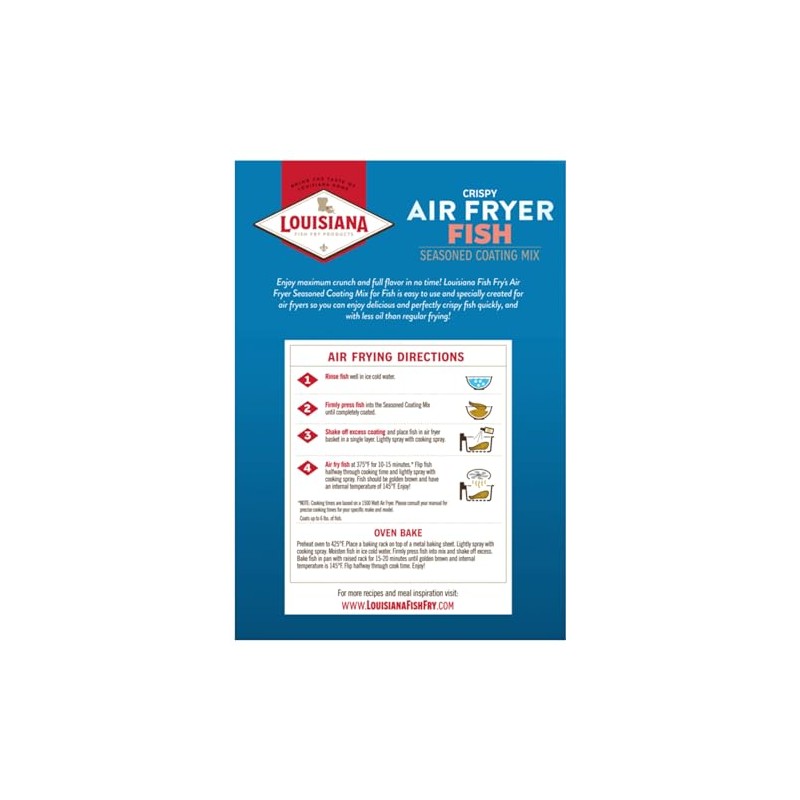 Louisiana AIR FRYER Seasoned Coating Mix for FISH