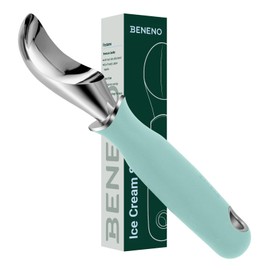 Beneno Heavy Duty Ice Cream Scoop - Upgraded Anti-Fracture Design, Comfortable Grip Long Handle, Effortless Scooping & Dishwasher Safe, Mint