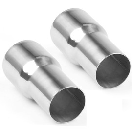 YSIL 2.25" OD to 2.5" OD Exhaust Pipe Adapter Connector Reducer 304 Stainless Steel 2PCS