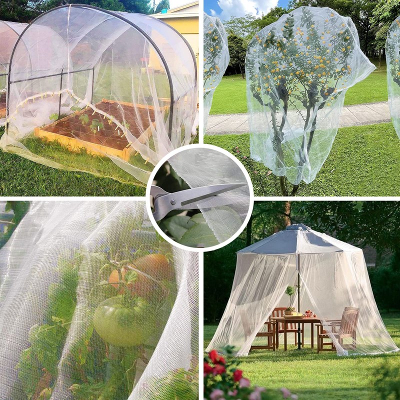 Aoipend Fine Mesh Garden Netting for Protection, 10'x50' Vegetable Crop