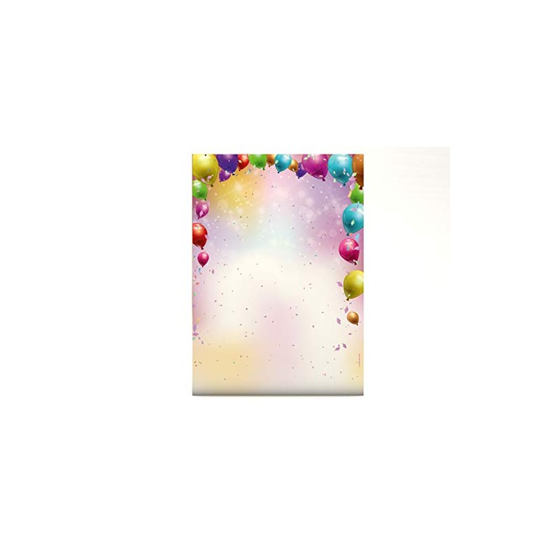 Party Celebrations Carnival Motif Paper Confetti 20 Sheets Letter Paper