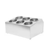 DUTTIETY Flatware Organizers Stainless Steel, 6 Holes Cylinder Flatware Organizer,