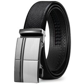 ITIEZY Mens Belt - Ratchet Belts for Men 1 3/8" Brown Leather Dress Belt for Casual Jeans, Micro Adjustable Fit Everywhere