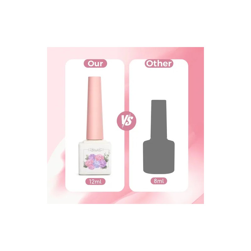 Gama De Gel Semipermanente Esmaltes Para Uñas Nude 8pcs 12ml