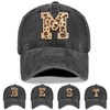 Womens Baseball Hat Initial Gifts, Cheetah Baseball Cap Low Profile