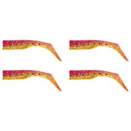 Major Craft Worm Hamao Shad Tail 4" #4 Pink Gold Sardine HMO SHAD