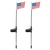 2PCS Solar Powered Garden Light Flag Lawn Stake Lamp for