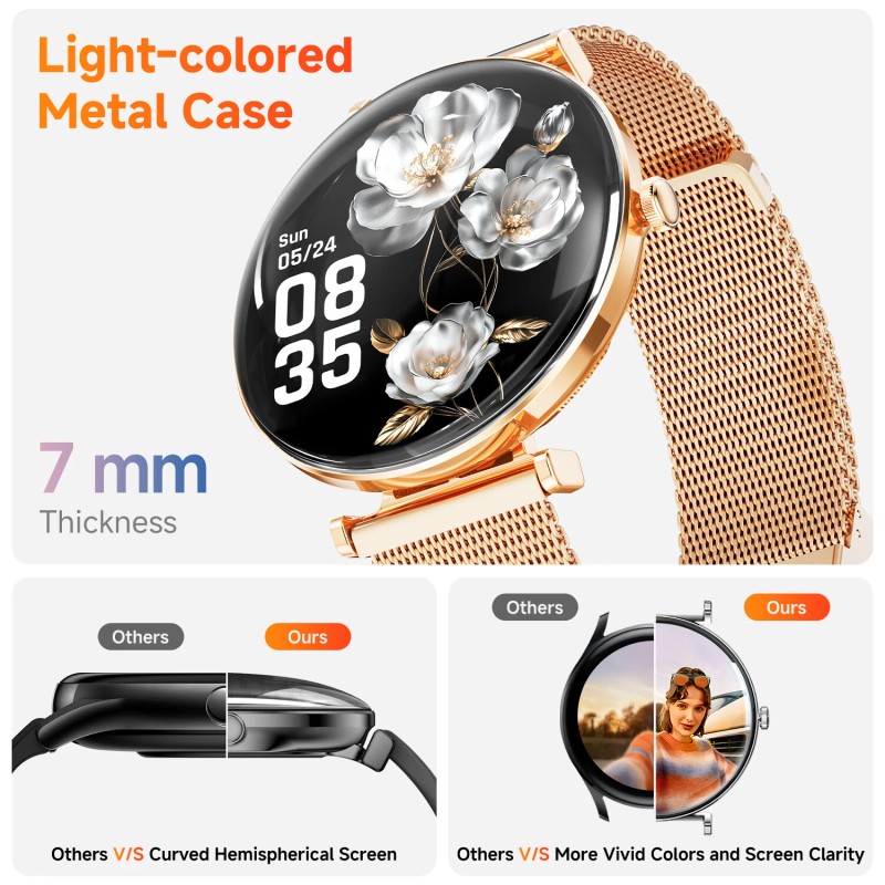 1.43''Amoled Screen Smart Watch,IP68 Waterproof Sport Smartwatch For Android iOS