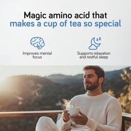 Ambervit L Theanine 200mg - 180 Capsules - 6 Months Supply | Vegan L-Theanine Capsules | Nootropics Supplement | No Artificial Fillers & Gluten Free | Ambervit