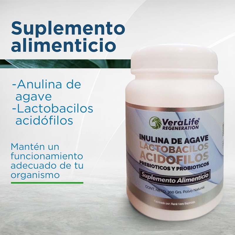 VeraLife | Suplemento Alimenticio – Inulina de Agave en Polvo