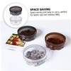 GRIRIW 4Pcs Magnetic Spice Jars Design Round Seasoning Storage Container
