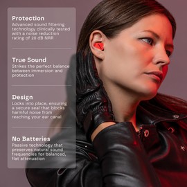 EAROS Motorcycle Ear Plugs – High-Fidelity Reusable Noise Reduction Earplugs for Riding – Comfortable Durable Hearing Protection for Bikers – Blocks Excessive Noise