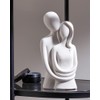 HYFAN Love Statue Hugging Couple Ceramic Decor Romantic Ornament Figurine