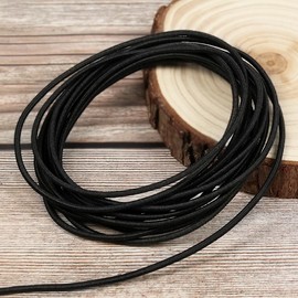 Black Elastic Cord, 328 Feet 2mm Stretchy String for Bracelet, Necklace, Jewelry Making, Beading and Crafts