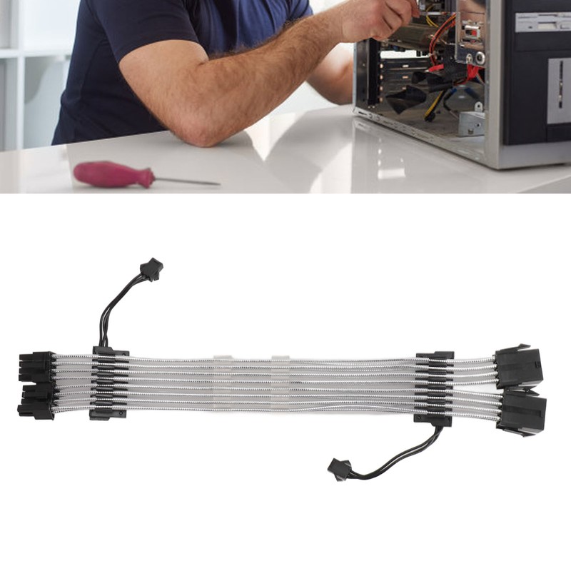 RGB PSU Cables ARGB GPU Power Supply Cable 2x8 Pin