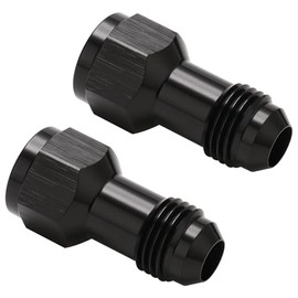 Podavelle 6AN Female Flare to 6AN Male Flare Extension Fitting Adapter Straight Aluminum Black 2PCS