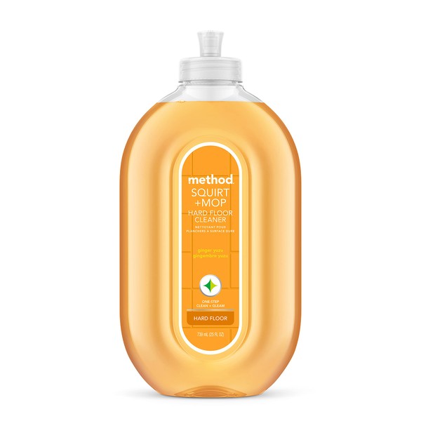 Method Hardwood Floor Cleaner Squirt + Mop Bottle, Ginger Yuzu,