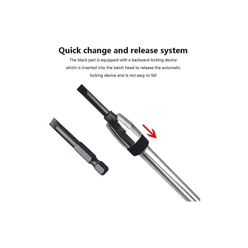 Yakamoz 12 inch Length Quick Release Screwdriver Drill Bit Holder