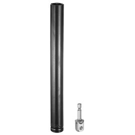 sourcing map Deep 6-Points Impact Socket 1/2" Drive 22mm Metric Socket 12" Length with 1/4" Hex Shank Adapter, CR-V Steel Socket Adapter Accessory Tool Set Kit for Hex Bolts Nut