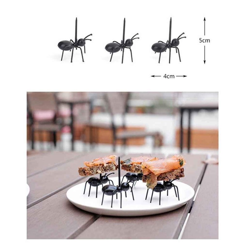 rukauf 12 x Ant Picks Fork Finger Food for Party