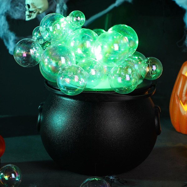 Jenaai 96 Pcs Halloween Black Cauldron Kettle Set Plastic Witch