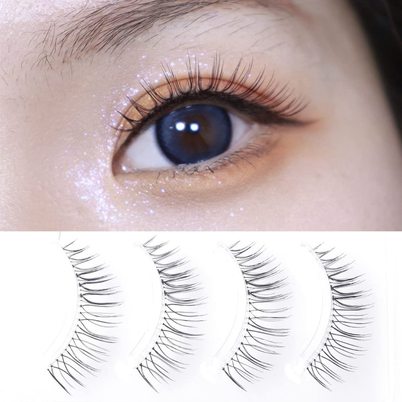 Musegetes MEN0024 False Eyelashes, Natural, Popular, 5 Pairs