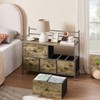 VECELO Dresser TV Stand for Bedroom with 5 Fabric Drawers,
