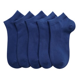 SERISIMPLE Women Viscose Bamboo Ankle Socks Low Cut Thin Sock Lightweight Pastal Color Soft Sock 5 Pairs(Royal Blue, Small)
