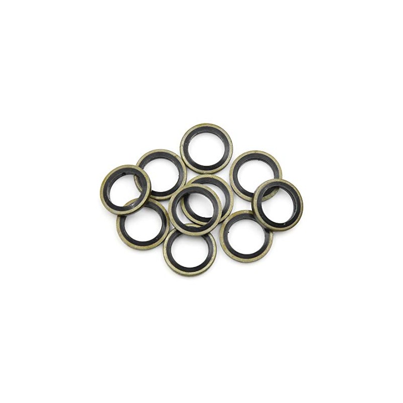 X AUTOHAUX 10pcs Oil Crush Washers Drain Plug Gaskets 12mm