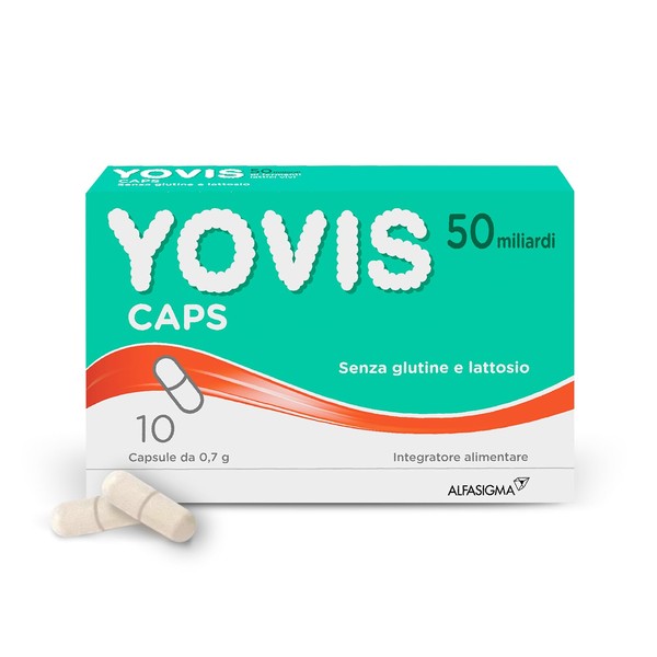 YOVIS CAPS Food Supplement, 10 Capsules, 0.5 g, Strengthens the Intestinal Barrier and Restores Microflora