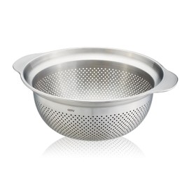 GEFU Premium Kitchen Sieve, Diameter 27 cm, Stainless Steel Pasta Strainer and Strainer