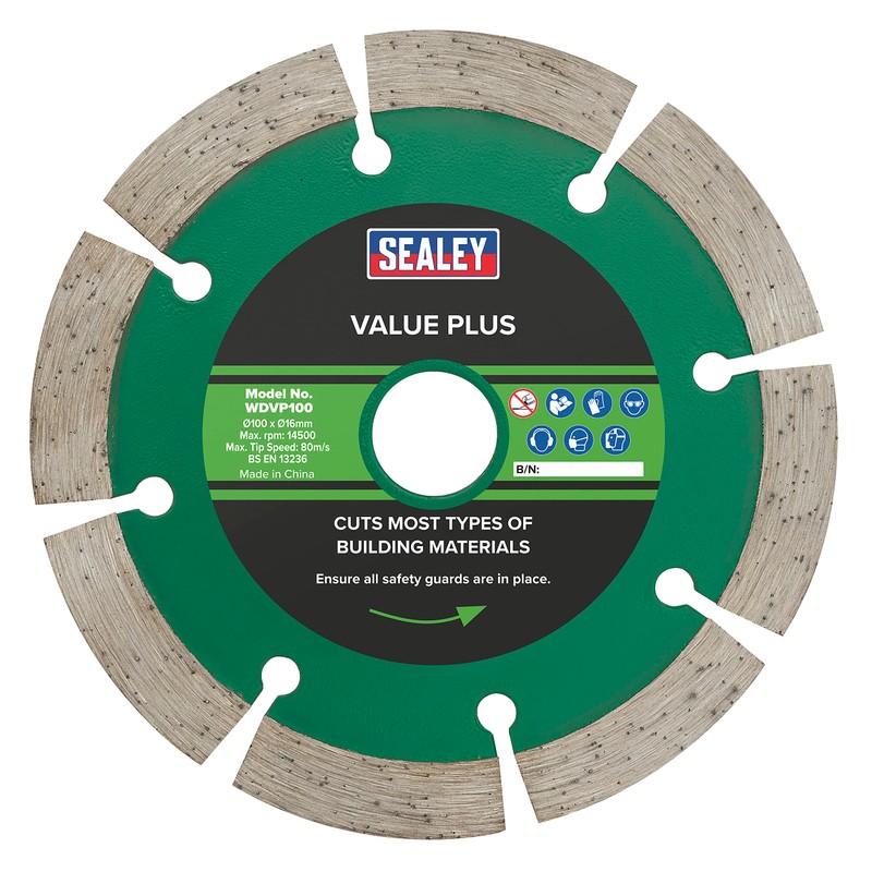 Worksafe WDVP100 Ø100 x 16mm Value Plus Diamond Blade