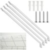 JLXCCHZJ 4 Pcs 12 Inch Heavy Duty Metal Wire Shelf