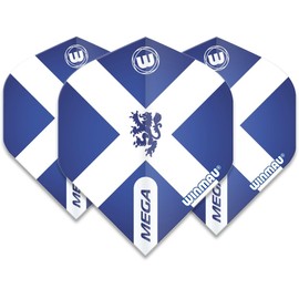 WINMAU Mega Standard Scotland Dart Flights - 1 Set Per Pack (Total 3 Flights)