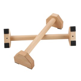 PELLOR Pushup Stands Wood Parallette Push Up Bars Portable Fitness Gym Gear Equipment with Anti-Slid Mat Workout Solid Exercise Women Men (Small)