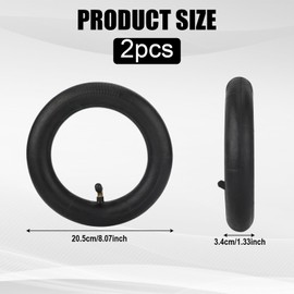 NQEUEPN 2pcs 8.5in Inner Tube, Inner Tube Bend Valve Replacement Compatible with 8 1/2x2 (50-134) Inflatable Scooter Replacement Wheel for Electric Scooters