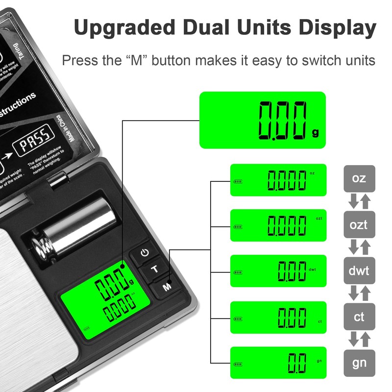 Fuzion Gram Scale, CASH-200 Digital Pocket Scale, 0.01g Digital Grams