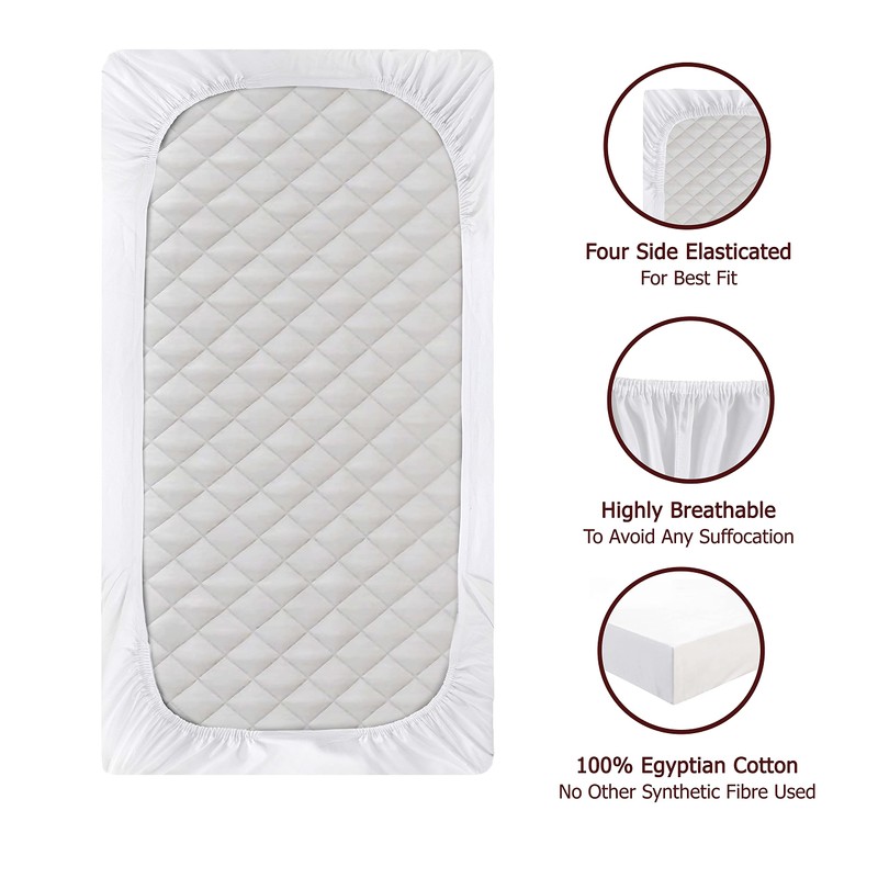 Hajran Linen – 100% Egyptian Cotton Crib Fitted Sheets (90
