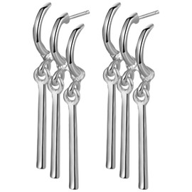 Aroncent Zoro One Piece Earrings: Stainless Steel Zoro Pendant Jewellery for Fans Silver, Stainless Steel