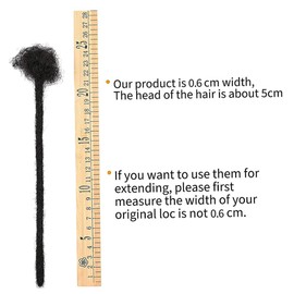 IWOWHERO Real Hair Dreadlock Wig Afro Wig Braids Men Women's Dreadlock Extensions for Daily Wear