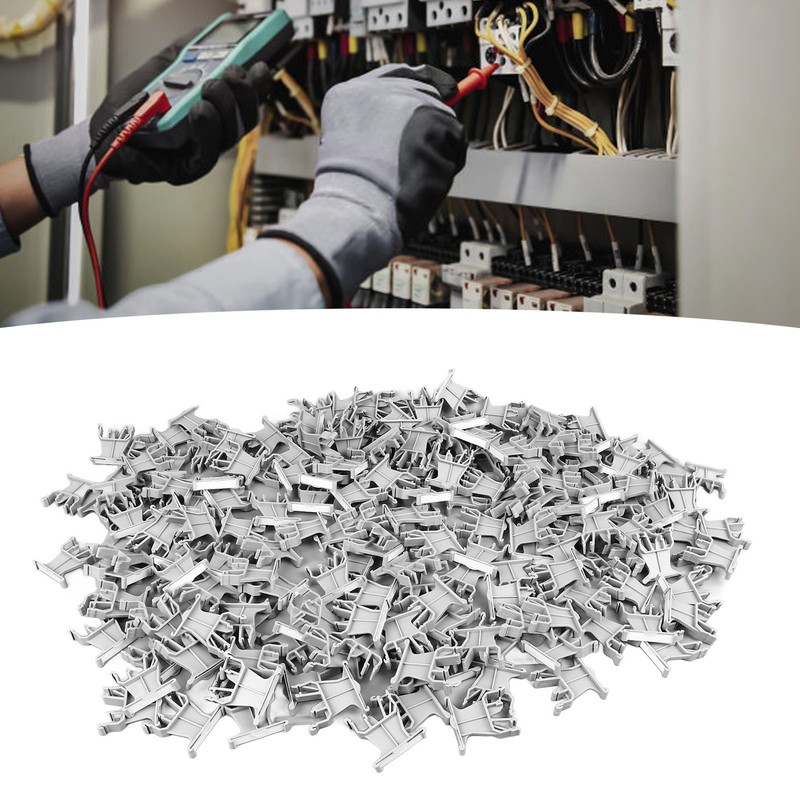 100pcs Terminal Marker Carrier 35mm DIN Rail Installation Universal UK