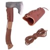 Leather Axe Collar Hatchet Head Protector Cover with 5M Axe