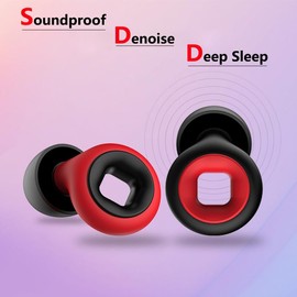 JXAXD 2 Pairs Artvive Earplugs, Motorcycle Earplugs, Wind Noise, Snoring Silent Earplugs, Earplugs for Sleeping at Night and 4 Sizes Earplugs in XS/S/M/L, B