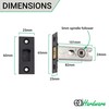 EAI Bathroom Tubular Deadbolt Set | 101mm Case | Matt