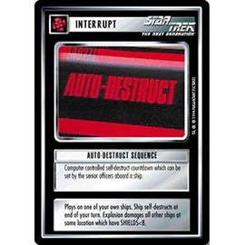 Decipher Star Trek CCG 1E Premier Limited (B Border) AUTO-Destruct Sequence 110U