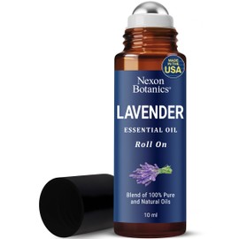 Lavender Essential Oil Roll-On 10 ml - Pure & Natural Blend, Prediluted Roller for Calmness, Relaxation & Skin Care - Nexon Botanics