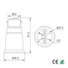 E-Simpo B22 to E26 E27 Light Socket Adapter, UK AU
